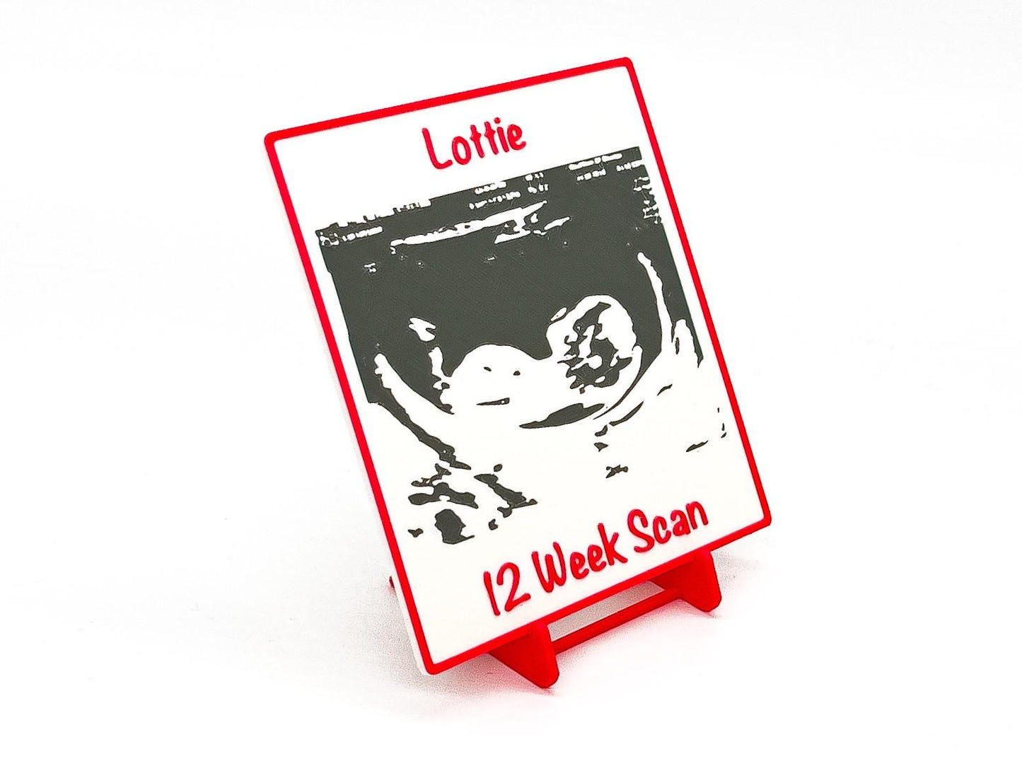 3D Baby Scan Plaque | Pink / Blue