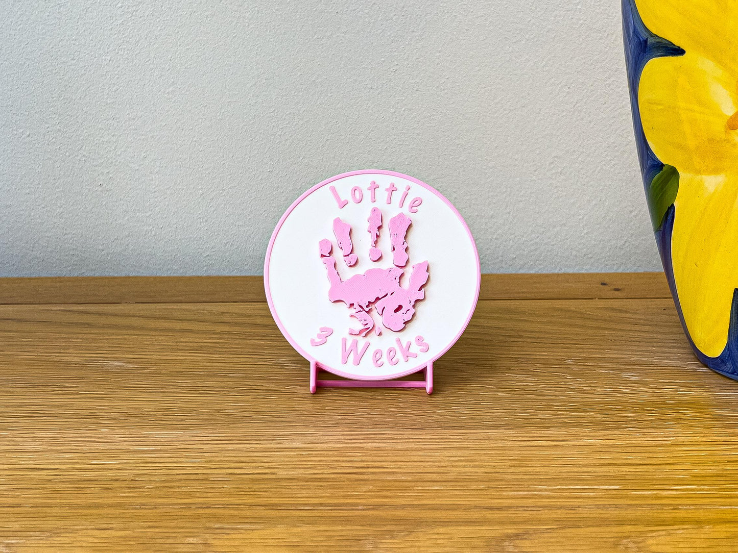 Personalised 3D Embossed Child Handprint Plaque | 4x Colours Available