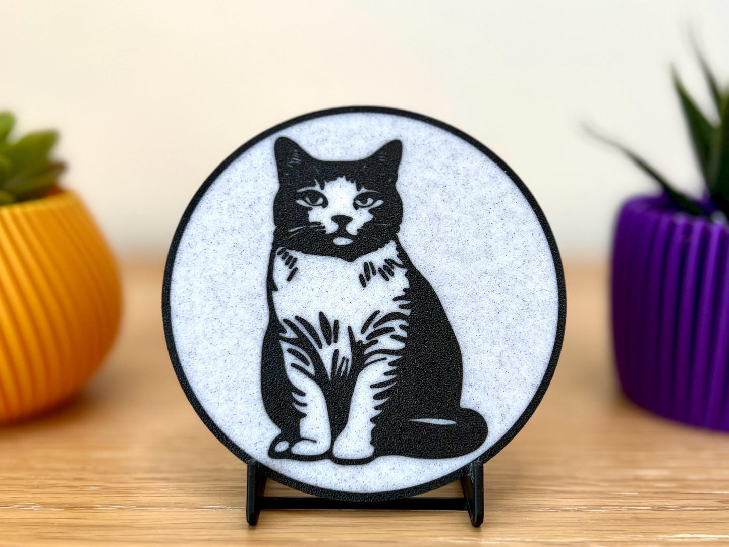 British Shorthair Cat Coaster | Marble Effect