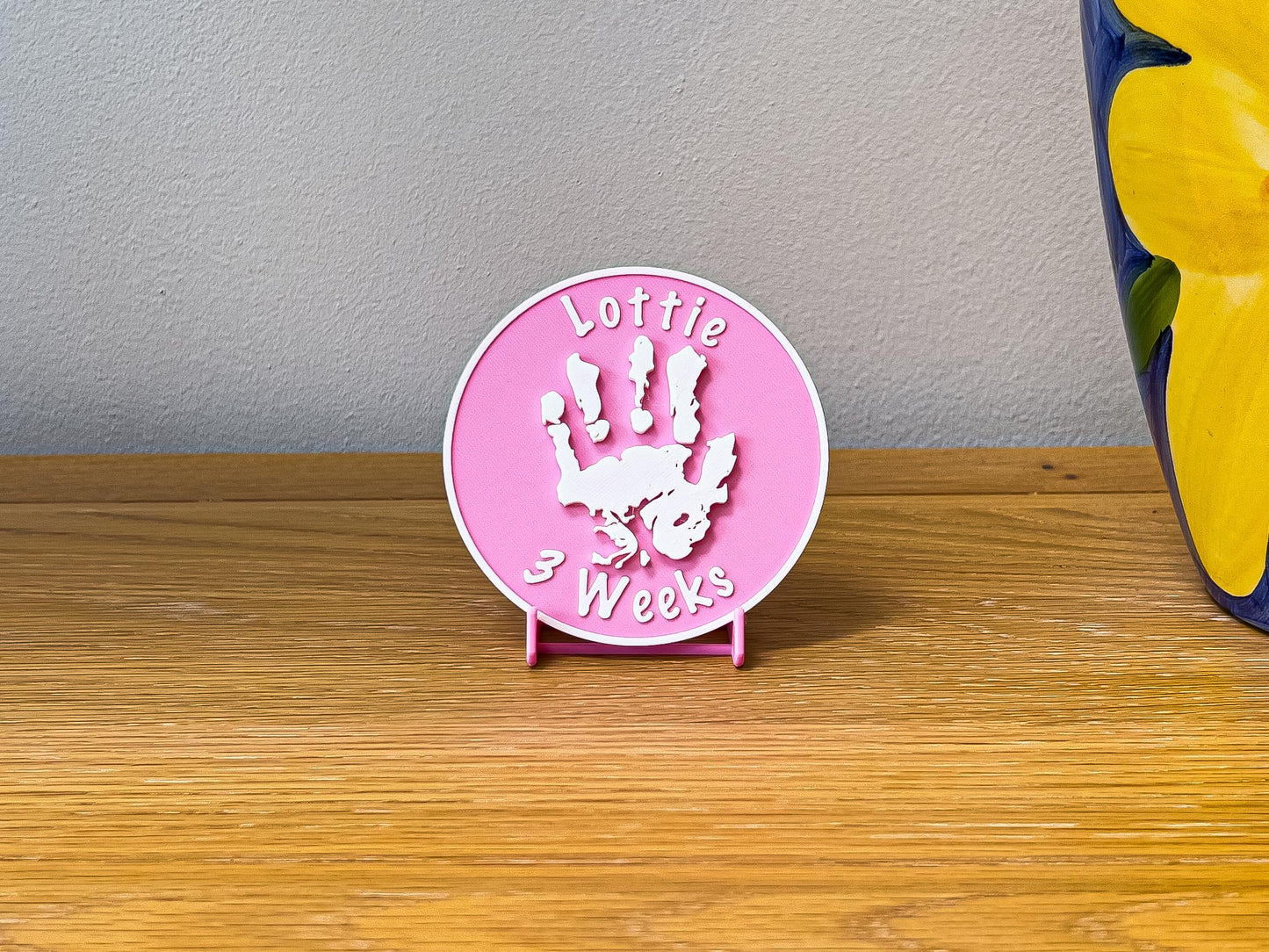 Personalised 3D Embossed Child Handprint Plaque | 4x Colours Available