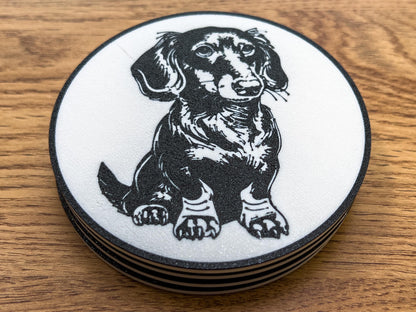 Dachshund Dog Coaster | Black & White