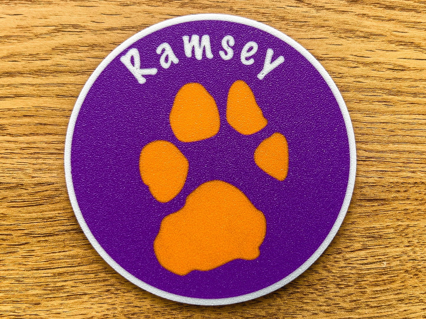Personalised Dog Paw Print Coaster | 4x Colours Available