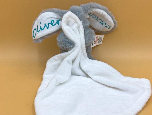 Personalised Baby Comforter Soft Plush Rabbit