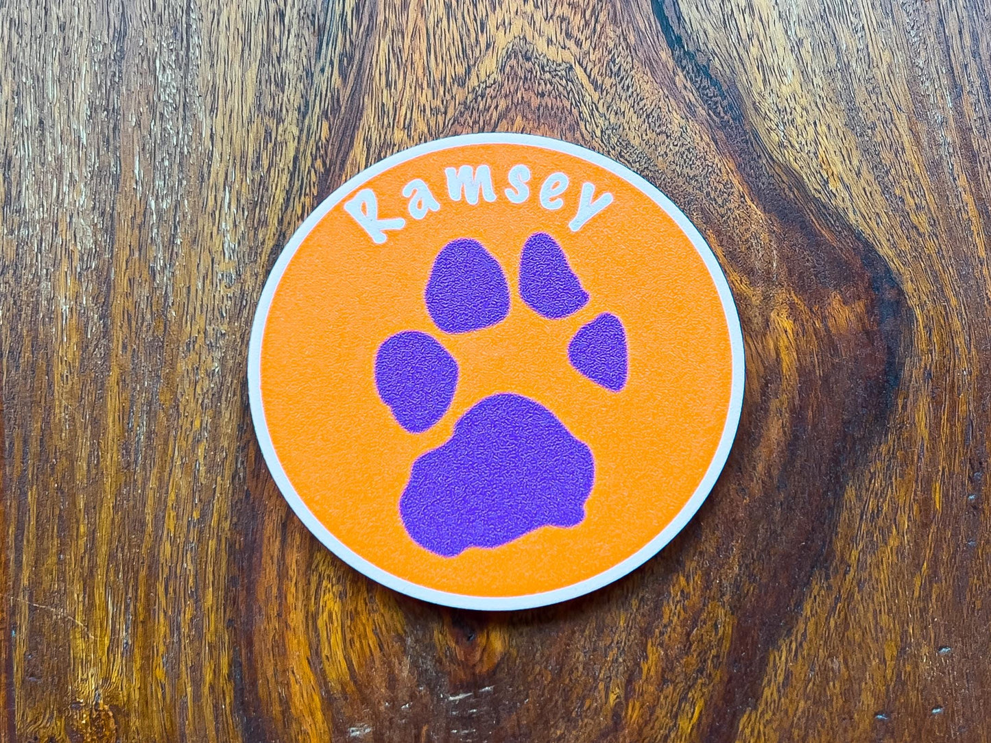 Personalised Dog Paw Print Coaster Set | 4x Colours Available