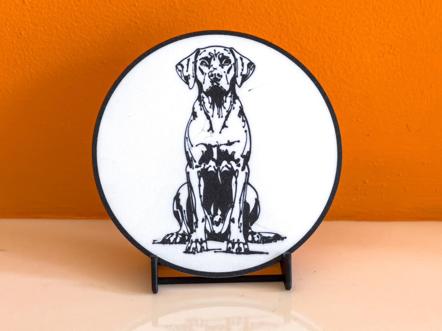 Hungarian Vizsla Dog Coaster | Black & White