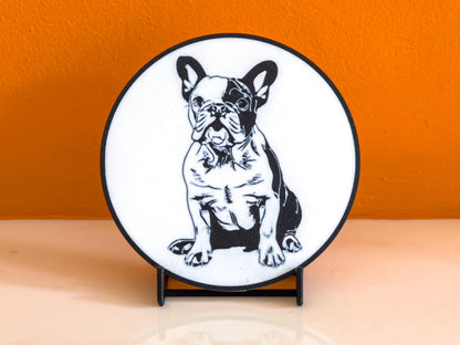 French Bulldog Dog Coaster | Black & White