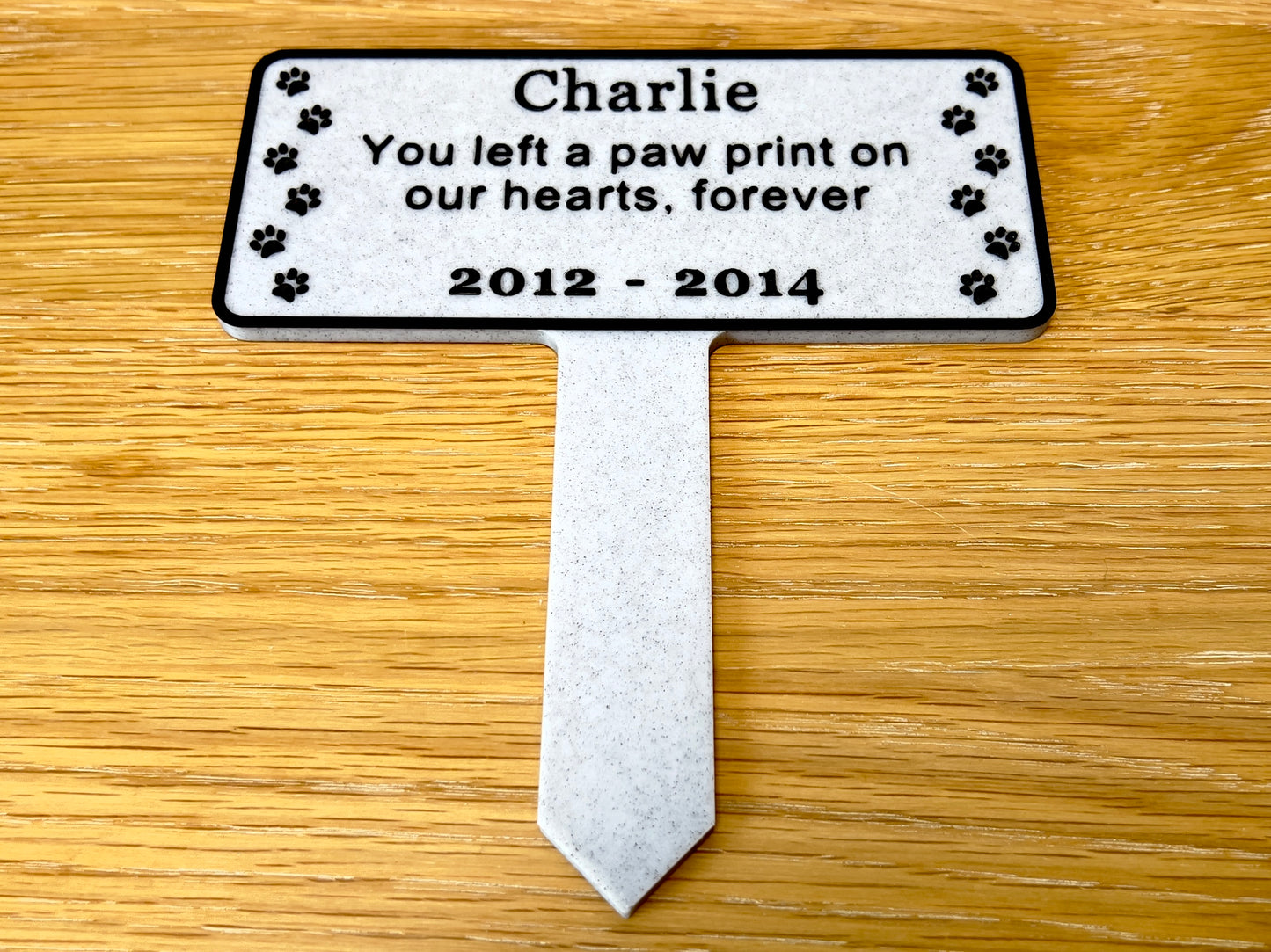 Personalised Dog Memorial Plaque | Marble Effect