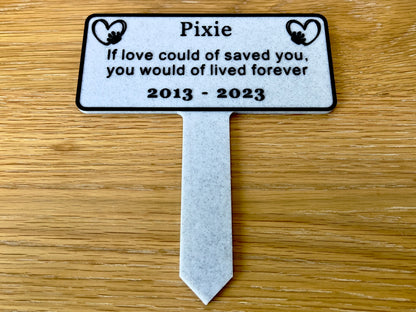 Personalised Dog Memorial Plaque | Marble Effect