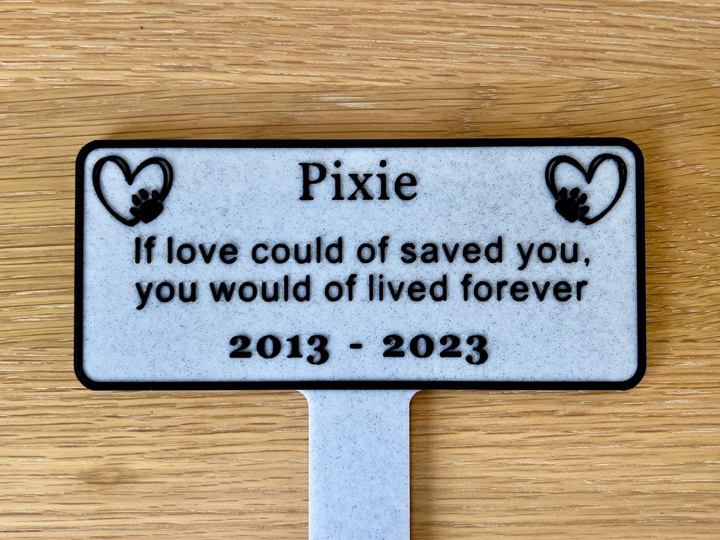 Personalised Dog Memorial Plaque | Marble Effect