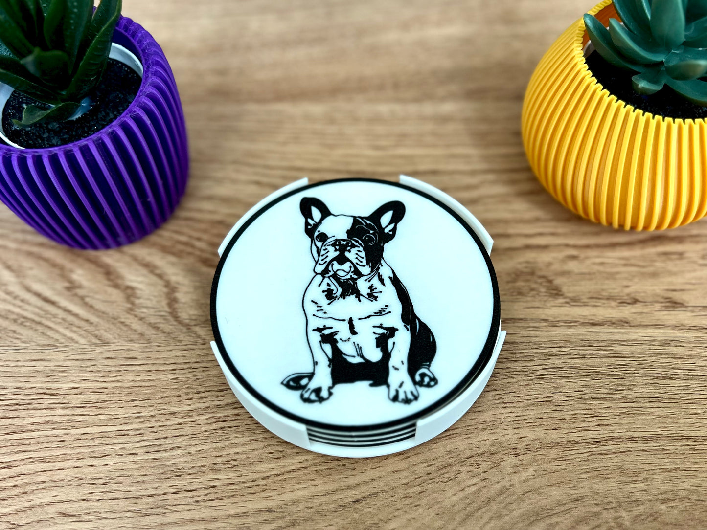 French Bulldog Dog Coaster | Black & White