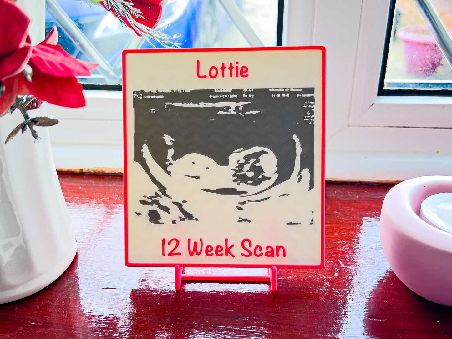 3D Baby Scan Plaque | Pink / Blue