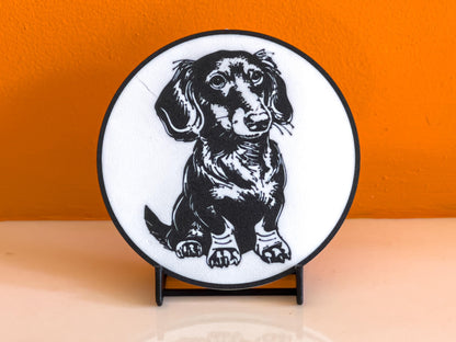 Dachshund Dog Coaster | Black & White