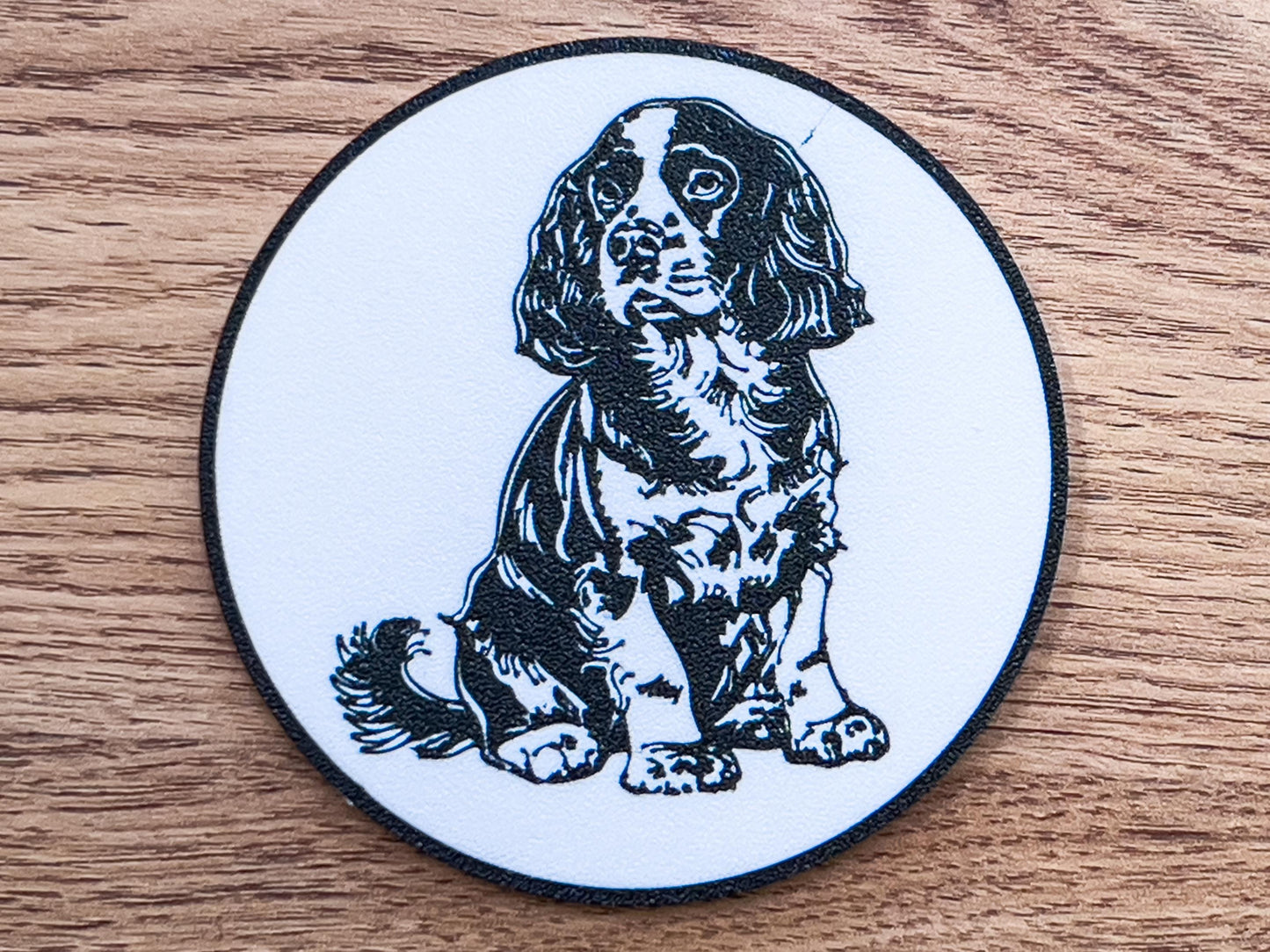 Cocker Spaniel Dog Coaster | Black & White