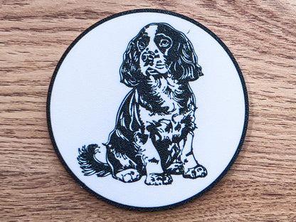Cocker Spaniel Dog Coaster | Black & White