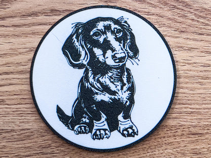 Dachshund Dog Coaster | Black & White