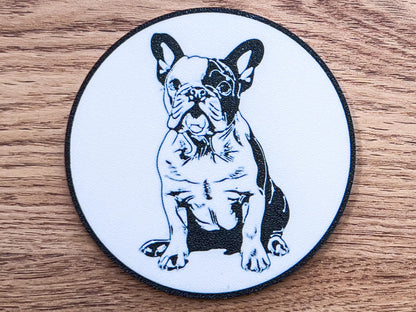 French Bulldog Dog Coaster | Black & White