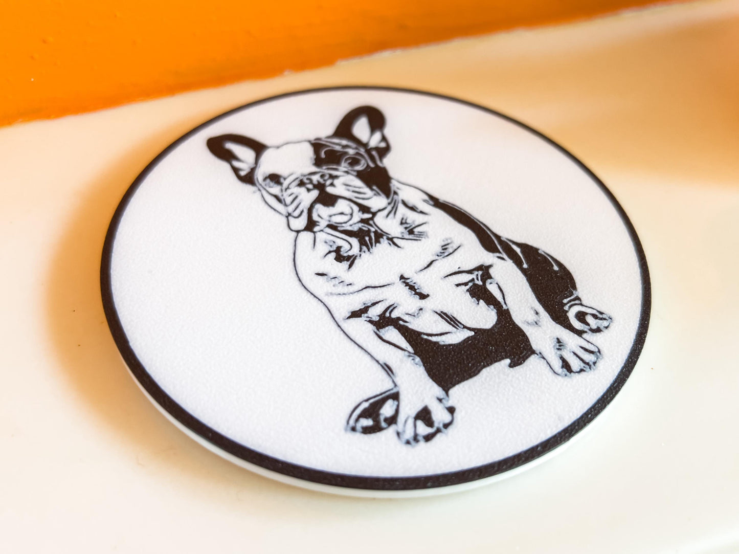 French Bulldog Dog Coaster | Black & White