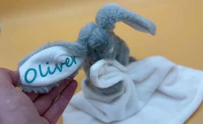 Personalised Baby Comforter Soft Plush Rabbit